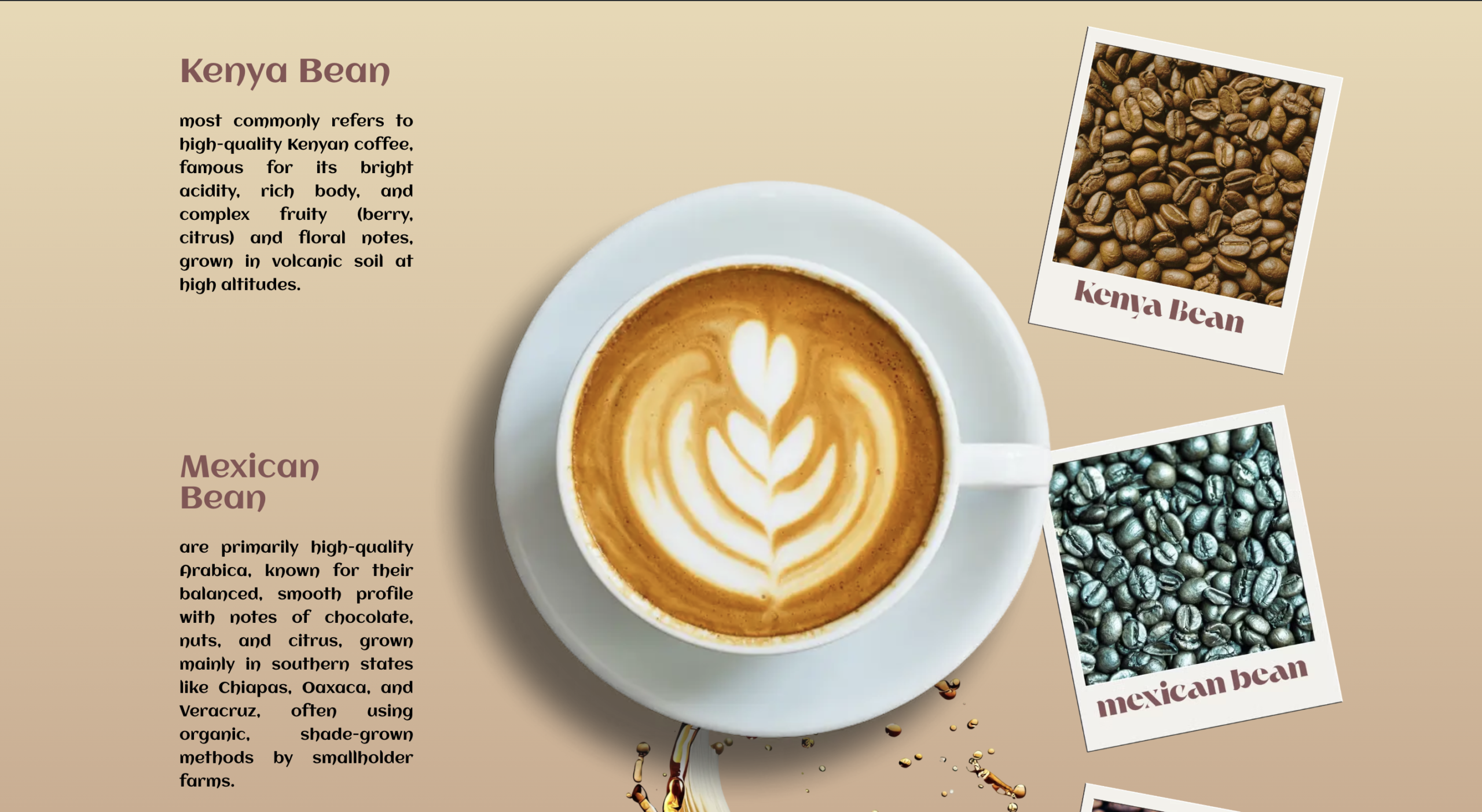 Kenao Cafe brand storytelling section
